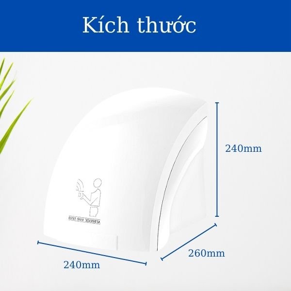 Chi tiết kích thước máy sấy tay khô nhập khẩu