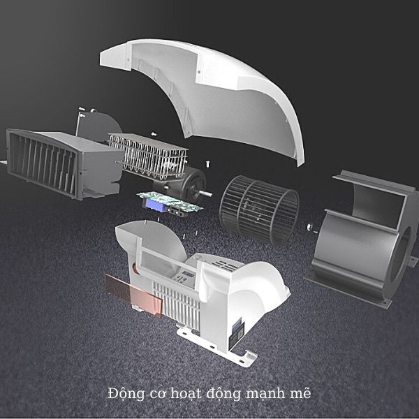 Động cơ hoạt động mạnh mẽ, giảm tiếng ồn tối đa