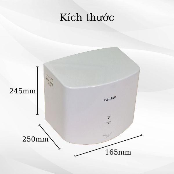 Chi tiết kích thước máy sấy khô tay tự động