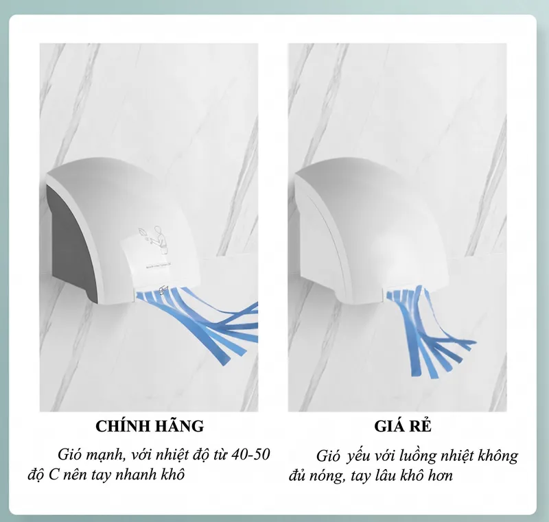 Máy sấy tay chính hãng và hàng nhái