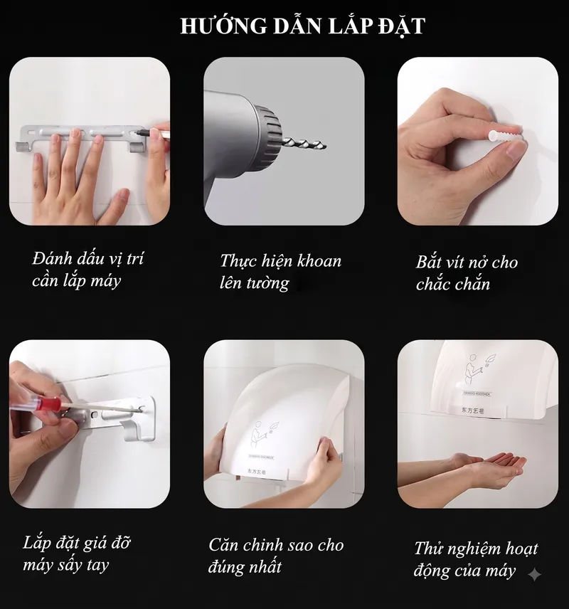 Hướng dẫn lắp đặt máy hơ tay