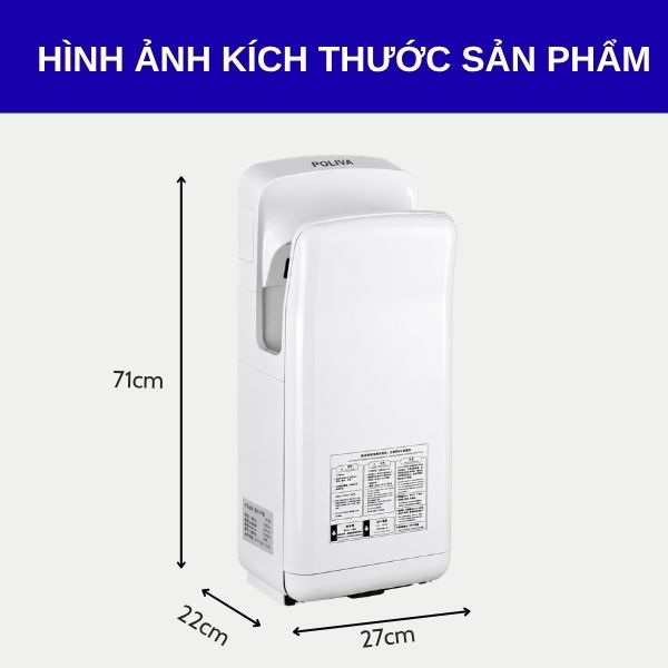 Tham khảo nhanh kích thước máy hơ tay tự động
