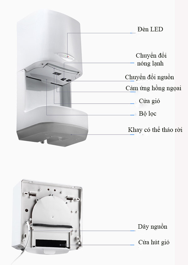 Một số đặc điểm nổi bật của máy hơ tay khô phòng vệ sinh