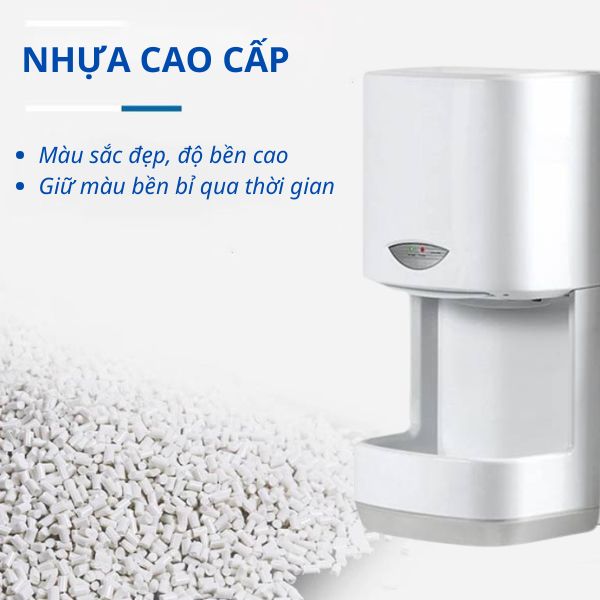 Máy sấy khô tay làm từ chất liệu nhựa cao cấp
