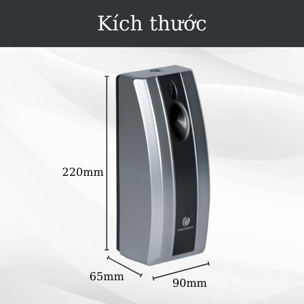Chi tiết kích thước máy xịt thơm phòng tự động