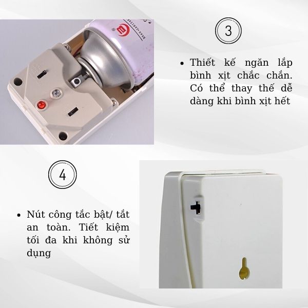 Đặc điểm nổi bật của máy xịt phòng tự động 