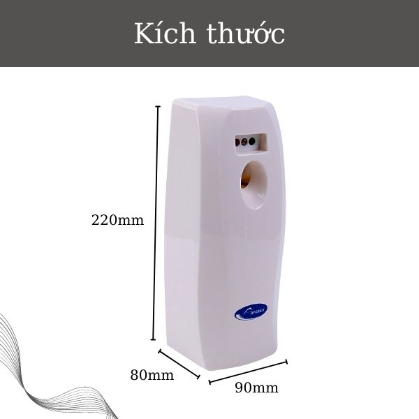 Chi tiết kích thước máy xịt thơm phòng nhập khẩu