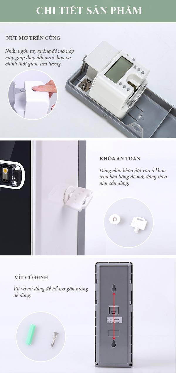 Tham khảo 1 số đặc điểm của máy xịt thơm toilet