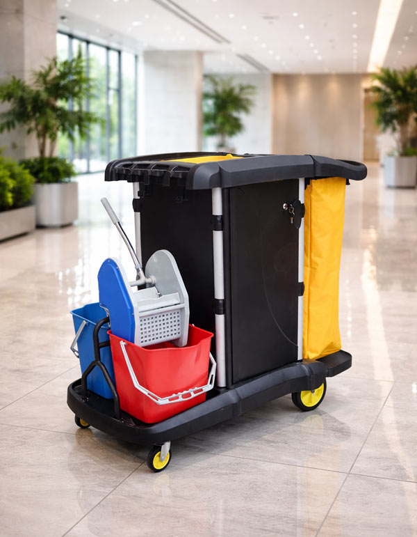 Xe đẩy đồ làm vệ sinh chuyên dụng