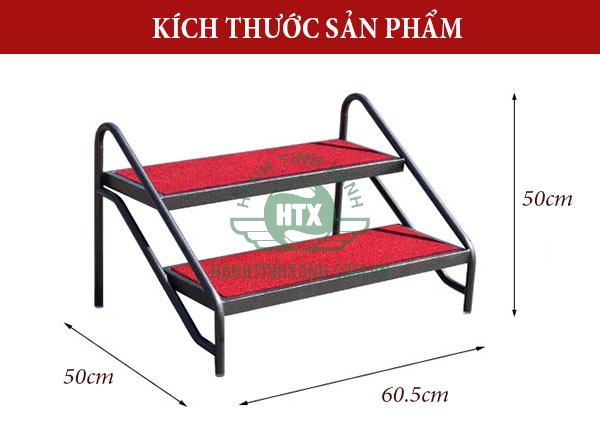 Chi tiết kích thước bậc thang lên sân khấu