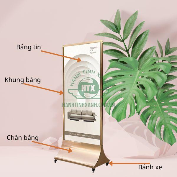 Các bộ phận cấu thành bảng Standee inox