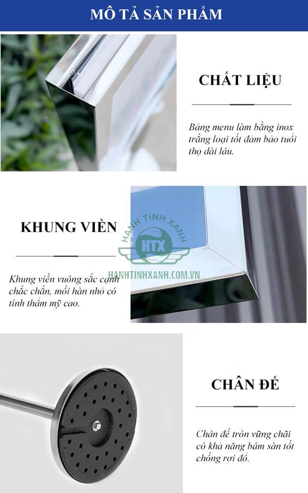 Đặc điểm thiết kế của bảng thông tin đứng 2 mặt thông báo