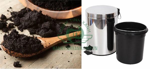 Bã cà phê để trong thùng rác sẽ khiến thùng rác bẩn