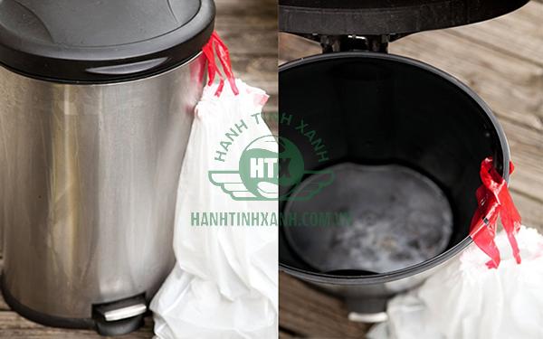 Lau khô thùng rác khi đã vệ sinh sạch sẽ