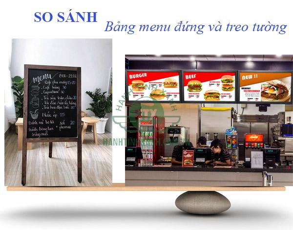 So sánh 2 dòng bảng menu đứng và treo tường