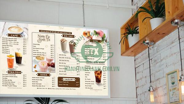 Bảng menu thu hút sự chú ý và giúp khách dễ chọn món hơn