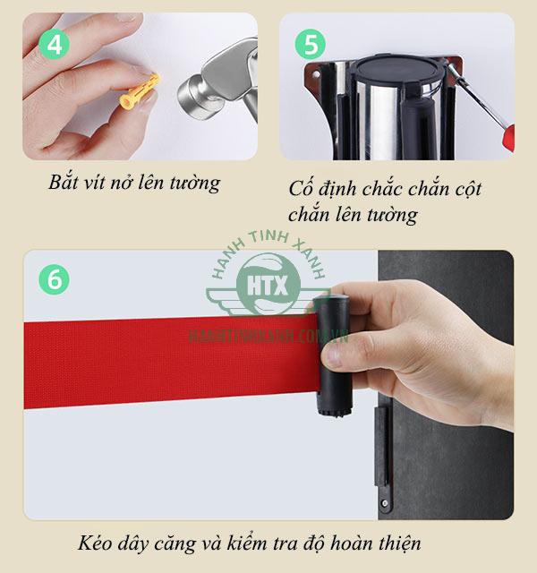 Hướng dẫn lắp đặt cột chắn gắn tường