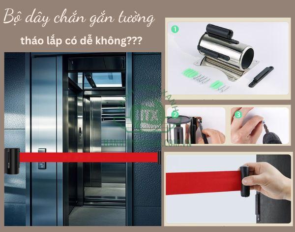 Việc tháo lắp bộ dây chắn gắn tường chắc chắn để lại dấu vết trên tường