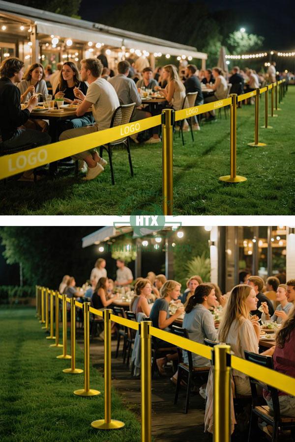 Cột chắn dây căng màu vàng nổi bật