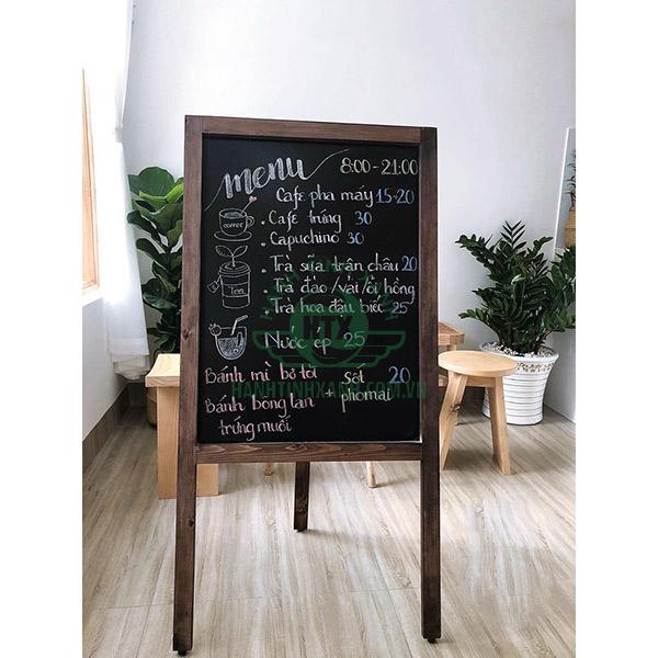 Bảng menu viết tay nền đen