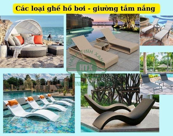 Tổng hợp giúp bạn các loại ghế - giường hồ bơi