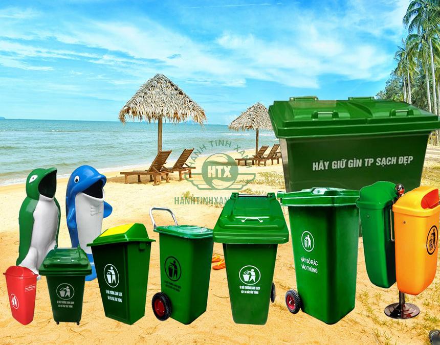 Các loại thùng rác thích hợp đặt tại bờ biển