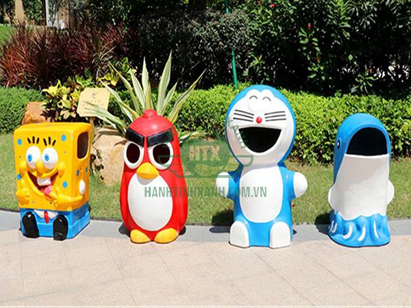 Các loại thùng rác thường dùng cho trường học
