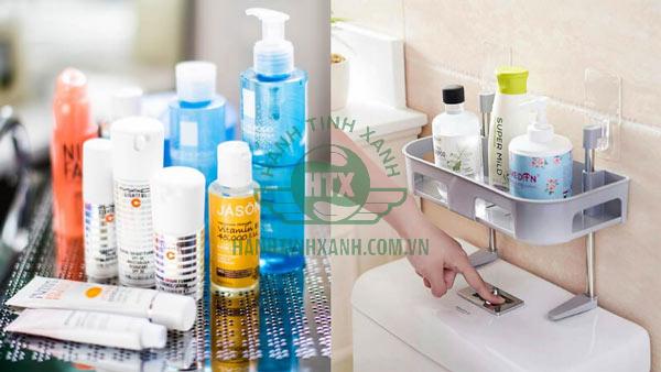 Mỹ phẩm để trong nhà tắm cần đặt xa thùng rác