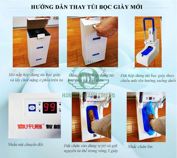 Hướng dẫn quy trình thay mới hộp đựng túi bọc giày