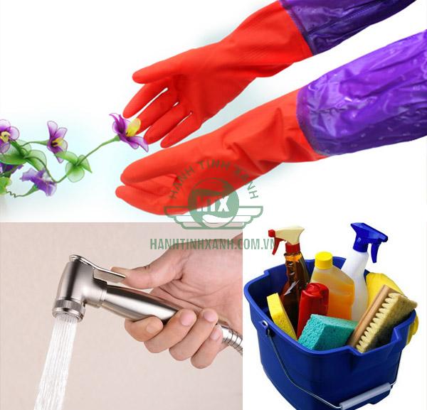 Các công cụ cần có để vệ sinh thùng rác