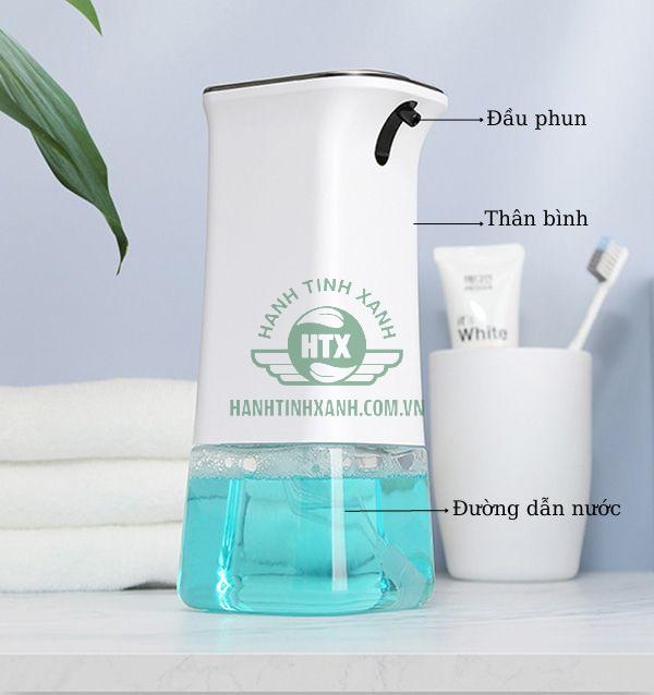 Các bộ phận cấu thành bình đựng nước rửa tay cảm ứng