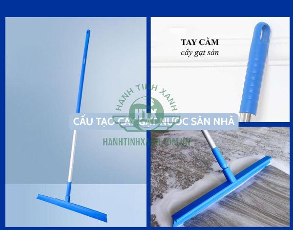 Các bộ phận cấu thành chổi gạt nước sàn nhà khá đơn giản