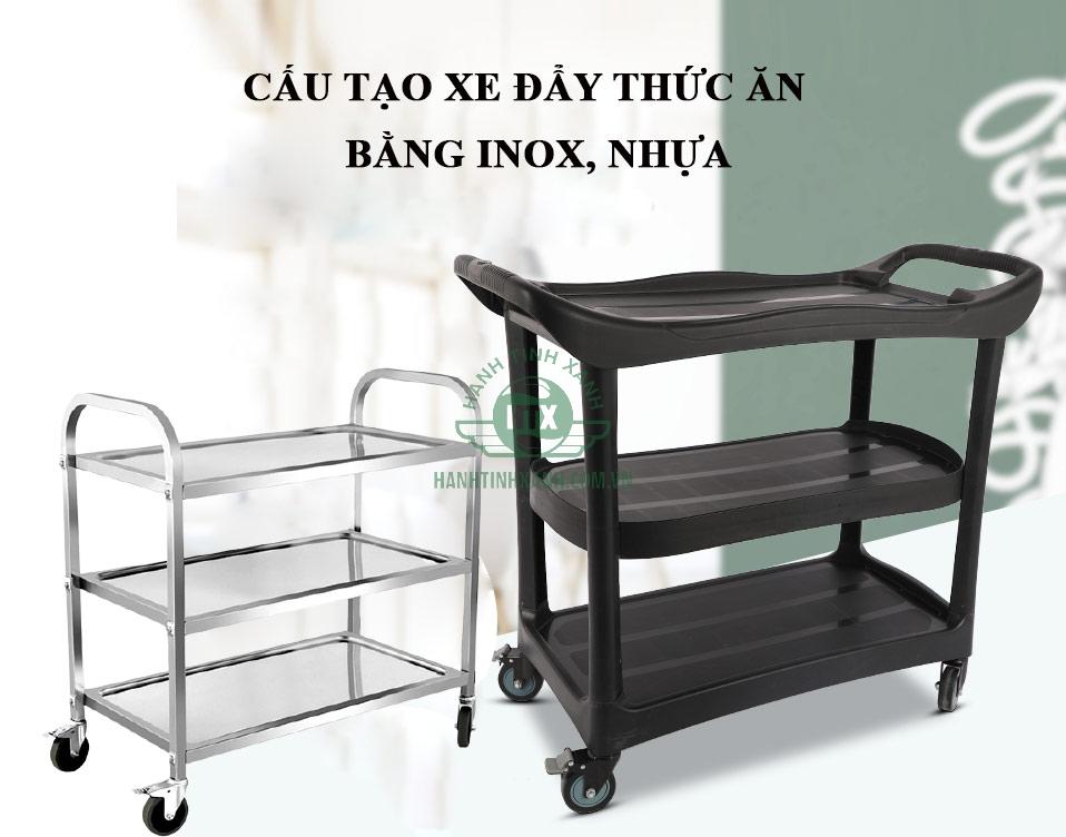 Cấu tạo xe đẩy thức ăn nhà hàng