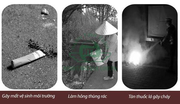 Sử dụng cây gạt tàn sẽ tránh được các điều trên