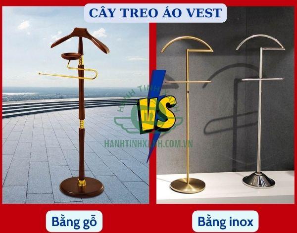 So sánh cây treo áo vest bằng gỗ và inox