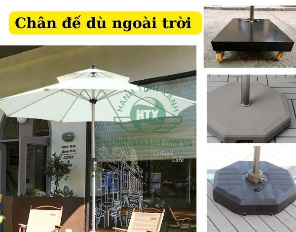 Những mẫu chân đế ô ngoài trời thông dụng nhất hiện nay