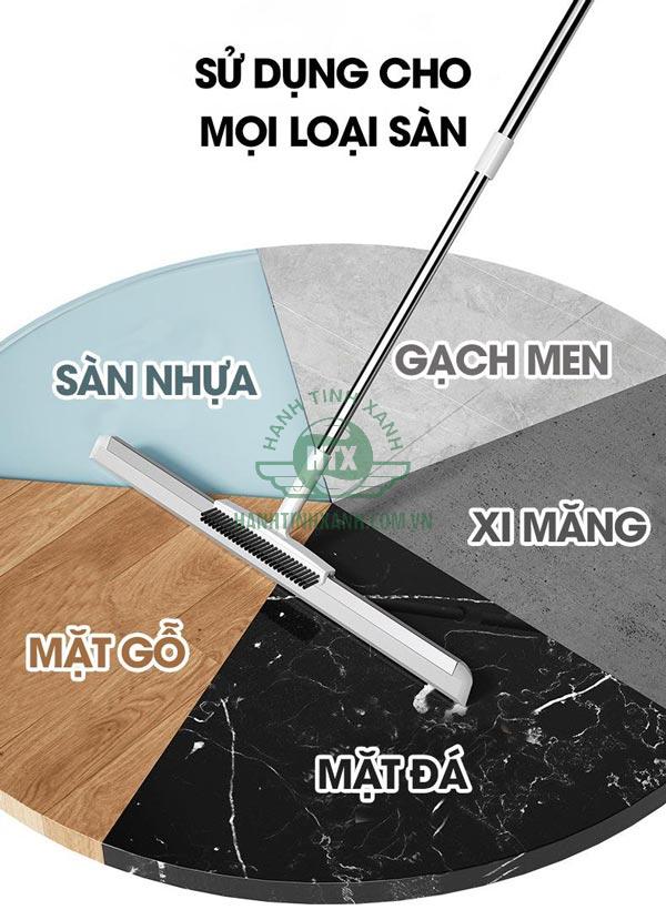 Cây gạt nước chà sàn đa năng phù hợp với nhiều chất liệu mặt phẳng