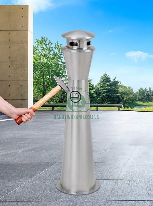 Kết cấu cây gạt tàn inox chắc chắn, bền bỉ