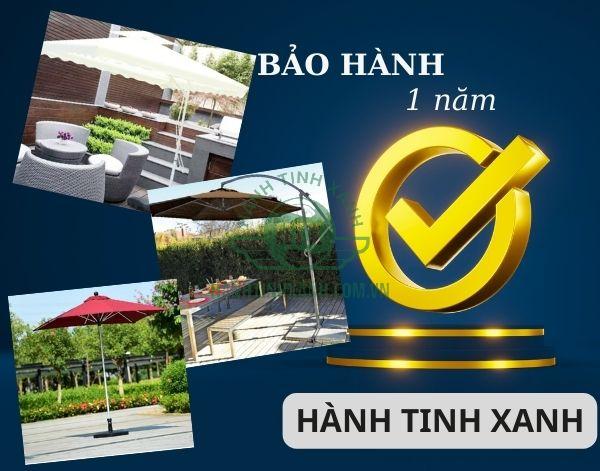 Mọi sản phẩm dù che nắng ngoài trời đều được bảo hành