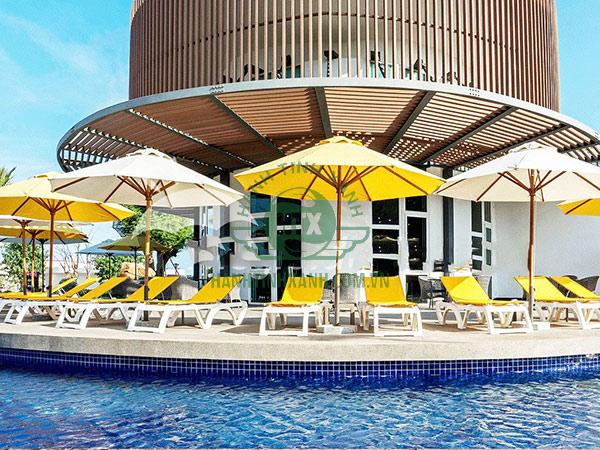 Resort cao cấp ở Nha Trang sử dụng ô dù ngoài trời Hành Tinh Xanh