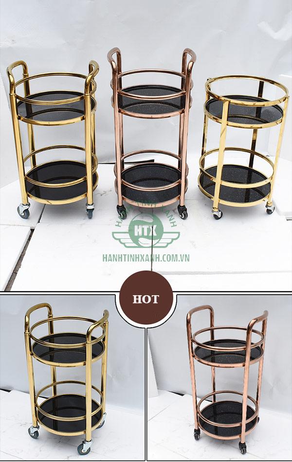 Xe đẩy rượu tròn - hình ảnh được chụp thật tại kho hàng