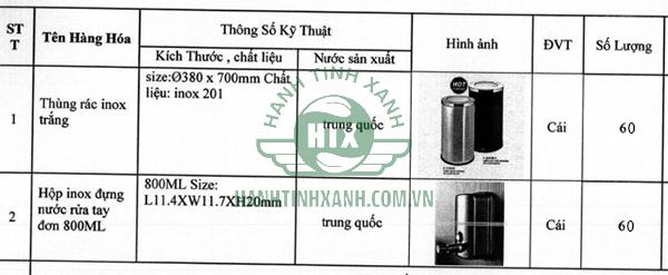 Dự án cung cấp thùng rác, thiết bị phòng tắm cho khách sạn Mường Thanh Hoàng Mai