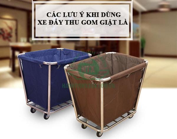 Sử dụng xe thu gom đồ vải bẩn cần quan tâm điều gì?