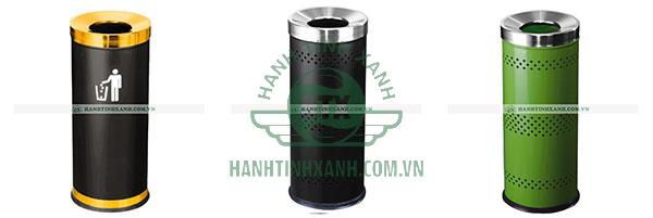 Thùng rác thép phun sơn tĩnh điện
