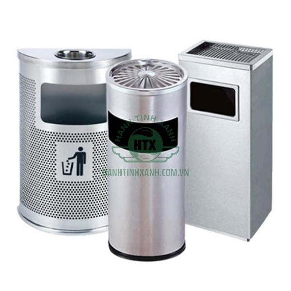 Giới thiệu mẫu thùng rác inox có gạt tàn sang trọng