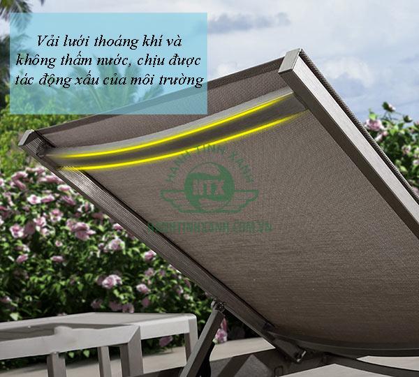 Vải lưới textilene cũng chống chịu được mọi điều kiện thời tiết khắc nghiệt
