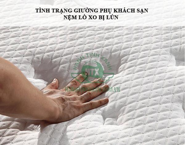 Sử dụng 1 thời gian nệm lò xo nói chung đều bị lún, trũng