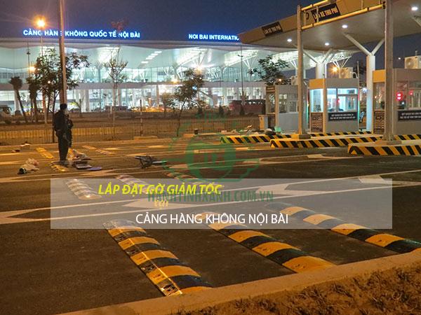 Gờ giảm tốc Hành Tinh Xanh giúp đảm bảo an toàn giao thông tại Nội Bài