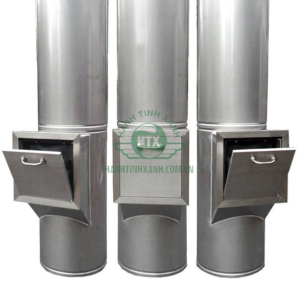 Hình ảnh ống thu rác bằng inox