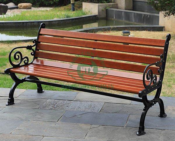 Mẫu ghế gỗ công viên có thể in logo thông điệp quảng cáo